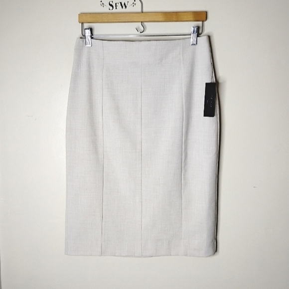 Worthington Career Pencil Skirt Size 10 Neutral Heathered Tan NWT - Picture 2 of 8